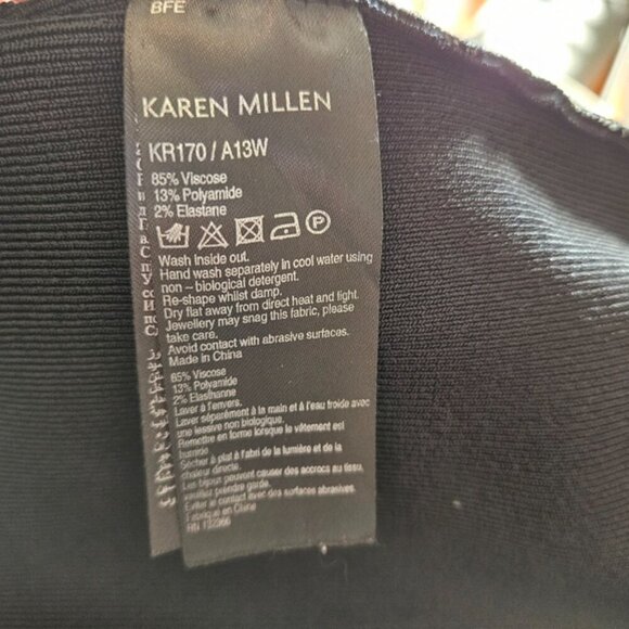 Karen Millen Bandage Bodycon Zebra Print Sleeveless Mini Dress Black Grey Size S - Picture 14 of 16